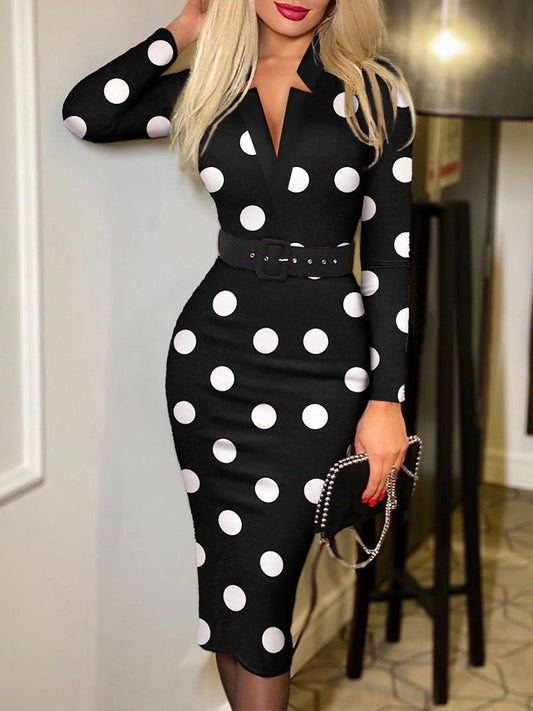 Lidia — Abito a quadri con scollo a V