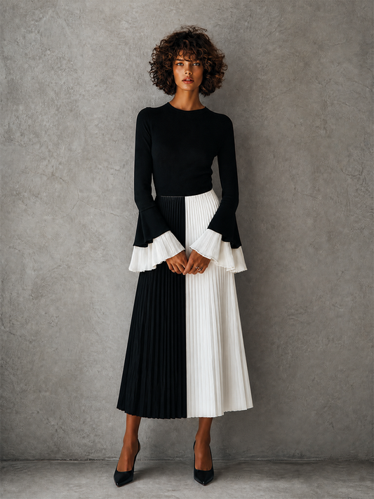 Ippolita — Abito midi in maglia plissettato