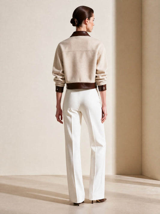 Fiordaliso — Giacca color block in similpelle