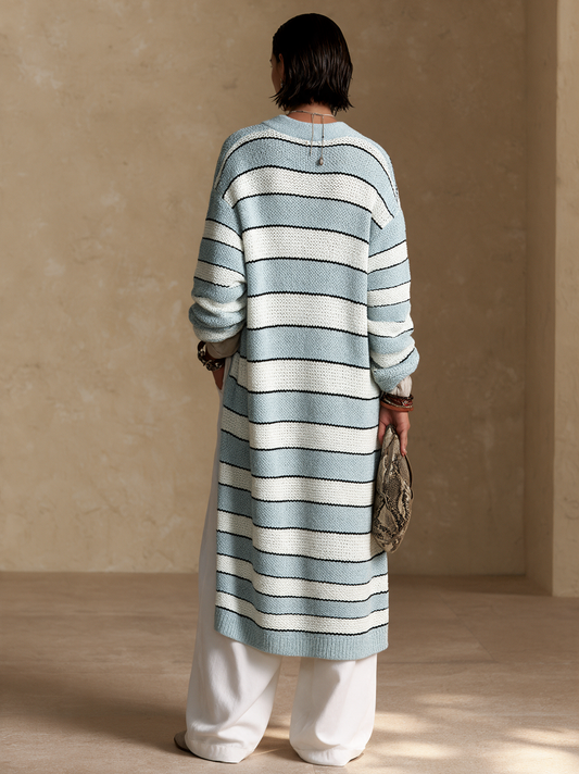 Ottilia — Cardigan a righe in maglia