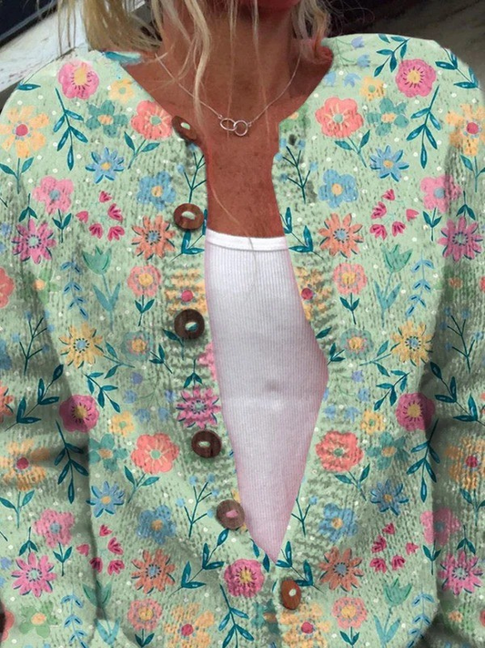 Foxfield — Cardigan in maglia a fiori