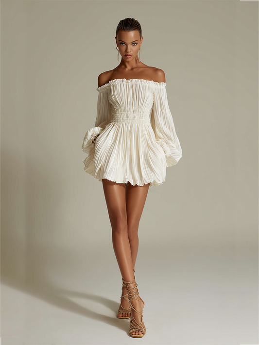 Girolama — Abito in chiffon plissettato