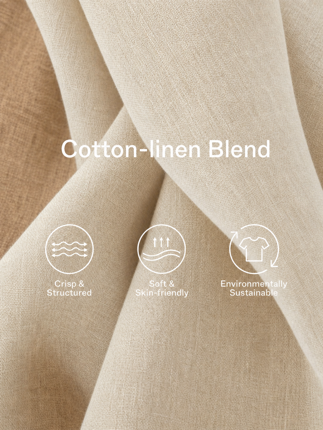 Saveria — Abito corto in cotone e lino color block