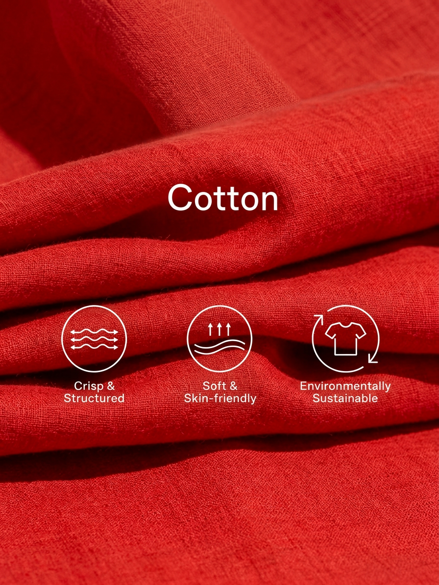 Eloisa — Completo due pezzi in lino con pantaloni a gamba larga rosso