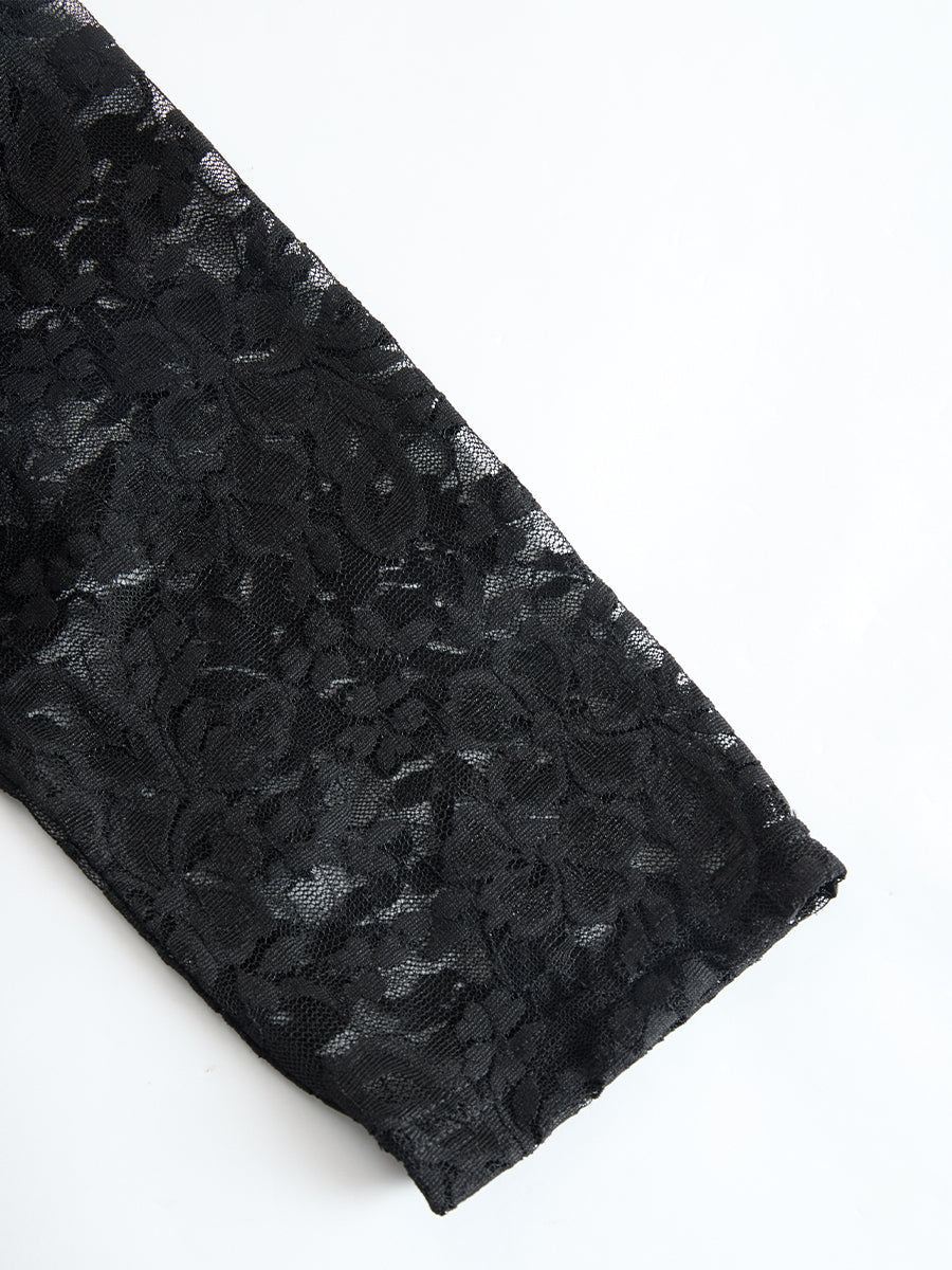 Armida — Abito midi in raso con pizzo