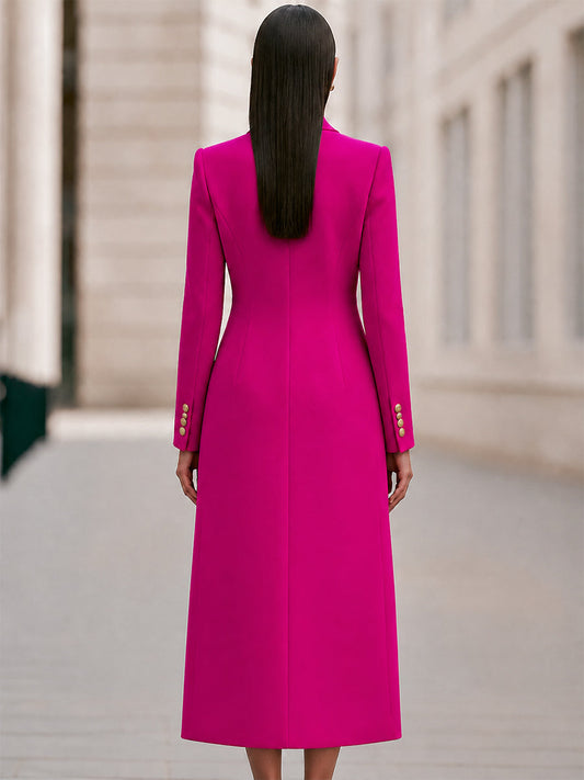 Albina — Completo con cappotto e abito in maglia con cintura