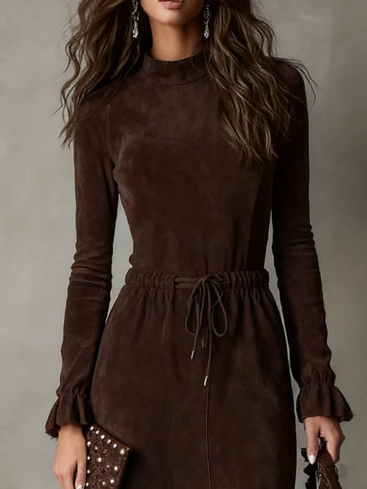 Margot — Abito midi in camoscio