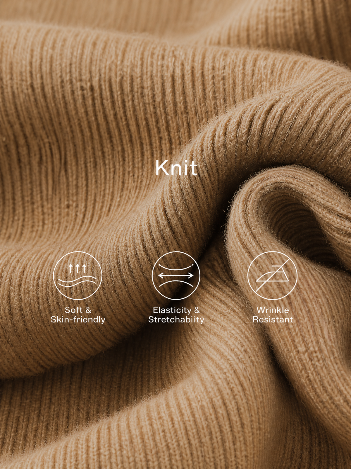 Isaura — Abito corto in maglia a coste con mezza zip beige