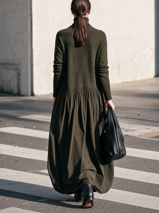 Cloelia — Abito lungo oversize con collo alto