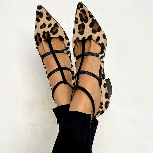 Brigida — Décolleté con cinturino leopardo