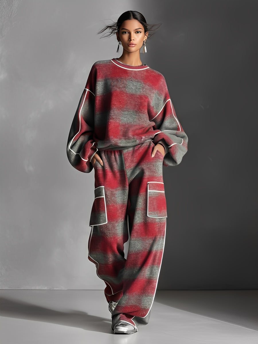 Carlotta — Completo due pezzi in cotone color block