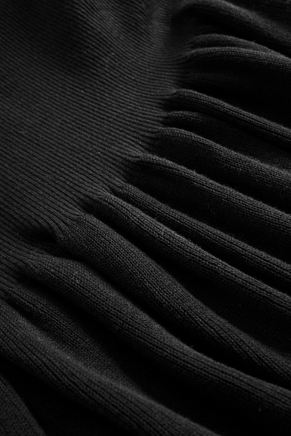 Dirce — Abito lungo in maglia elasticizzata con scollo a V