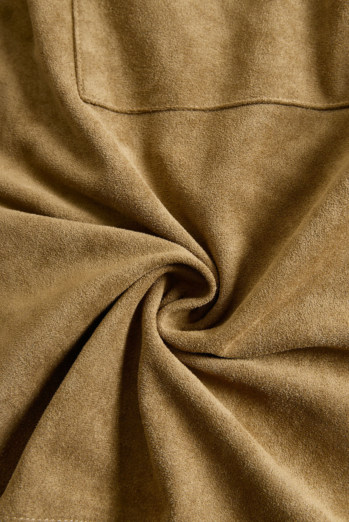 Editta — Abito midi in camoscio con collo a revers