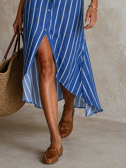 Irma — Abito midi in cotone a righe