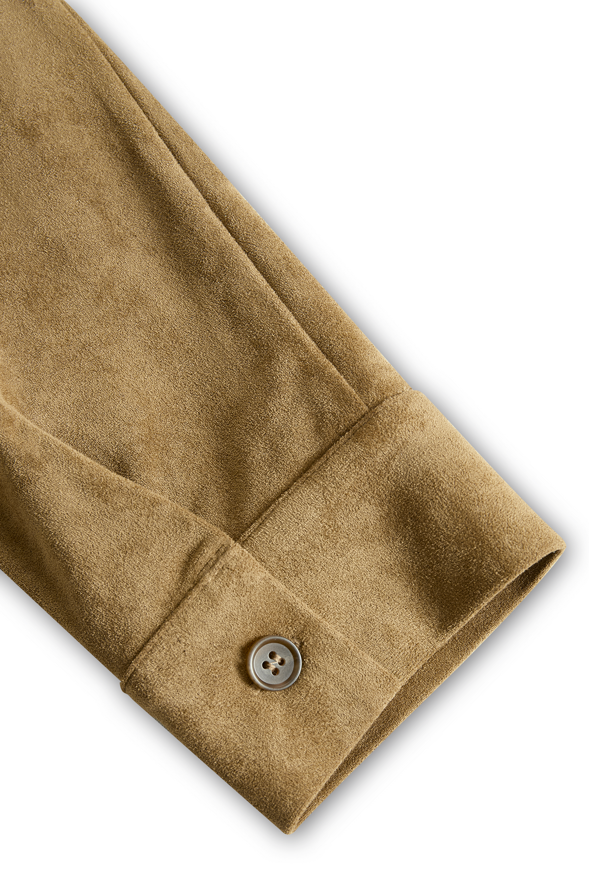 Editta — Abito midi in camoscio con collo a revers