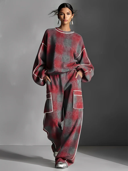 Carlotta — Completo due pezzi in cotone color block