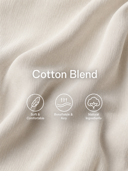 Carmela — Completo due pezzi in maglia con pantaloni a gamba larga beige
