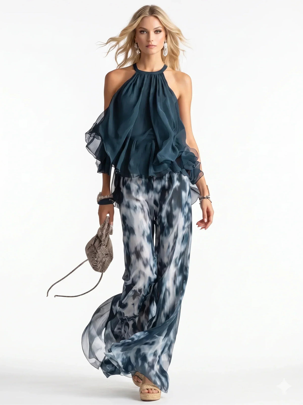 Costanza — Completo due pezzi in chiffon