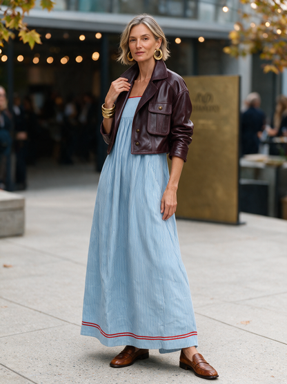 Battista — Giacca oversize in similpelle con tasche
