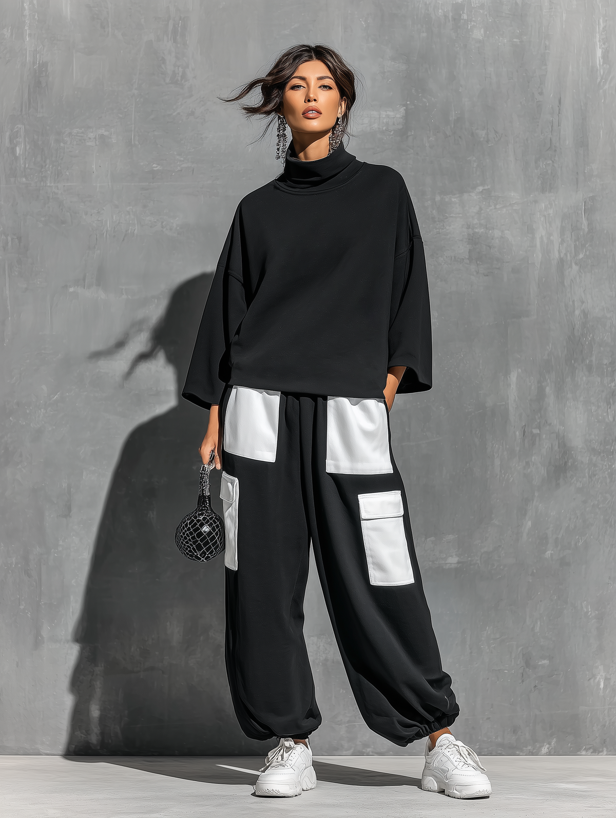 Antonella — Completo sportivo in maglia color block