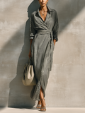 Raffaella Maria — Abito camicia in cotone a righe