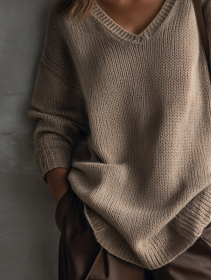 Palmira — Maglione in maglia con scollo a V