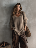 Palmira — Maglione in maglia con scollo a V
