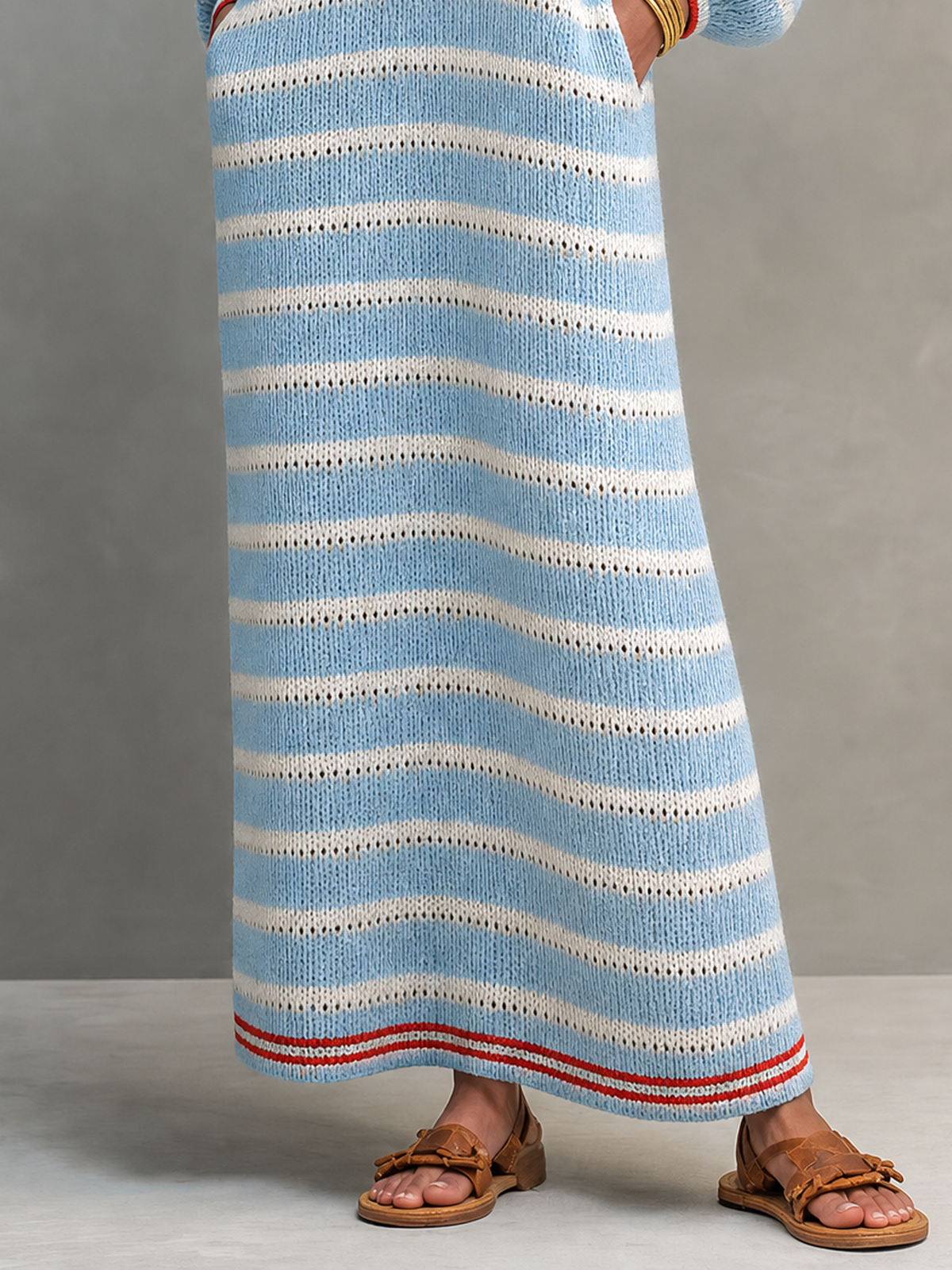 Valentina Maria — Abito in maglia in maglia a righe
