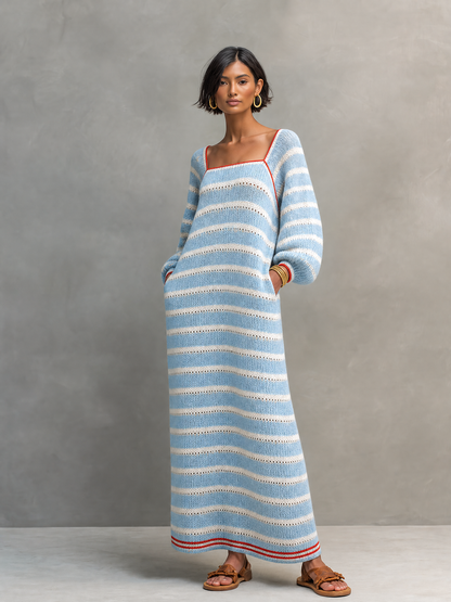 Valentina Maria — Abito in maglia in maglia a righe