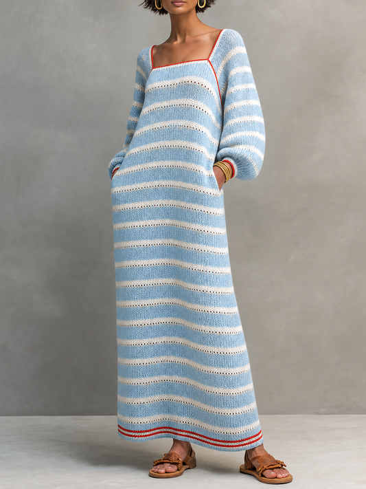 Valentina Maria — Abito in maglia in maglia a righe