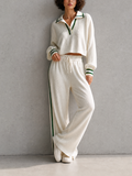 Francesca — Completo loungewear in maglia a coste a righe
