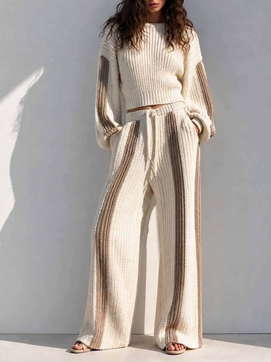 Gisella — Completo loungewear in maglia a righe