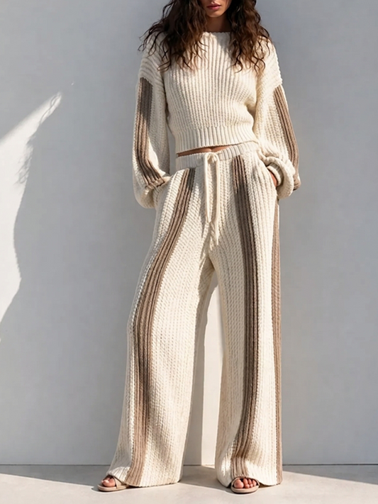 Gisella — Completo loungewear in maglia a righe