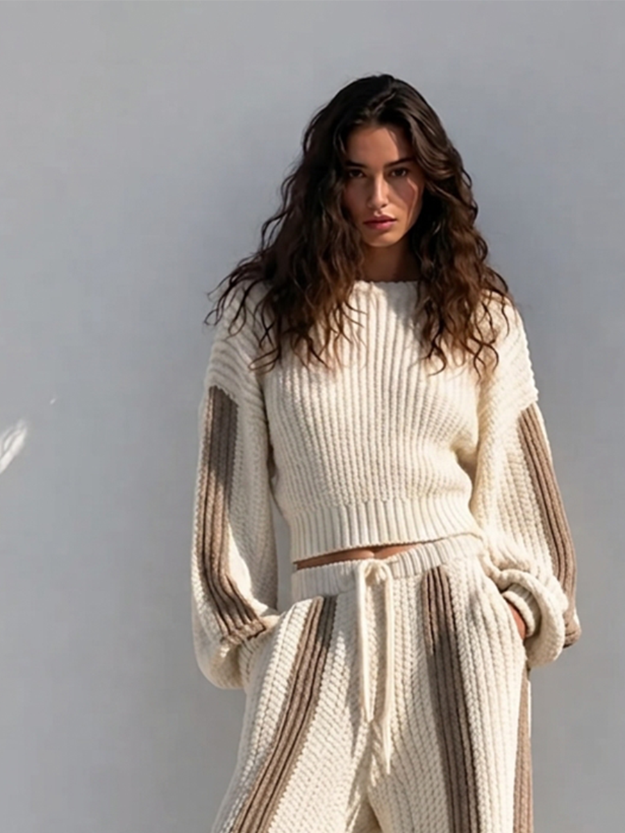 Gisella — Completo loungewear in maglia a righe