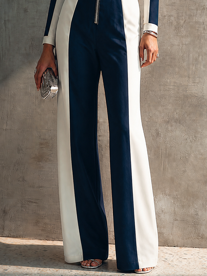 Leonora — Tuta intera in maglia color block