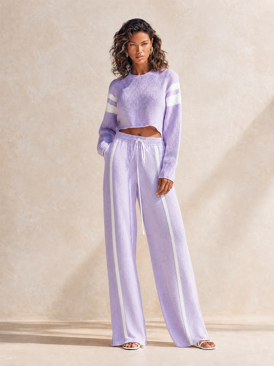 Irene — Completo due pezzi in maglia a righe