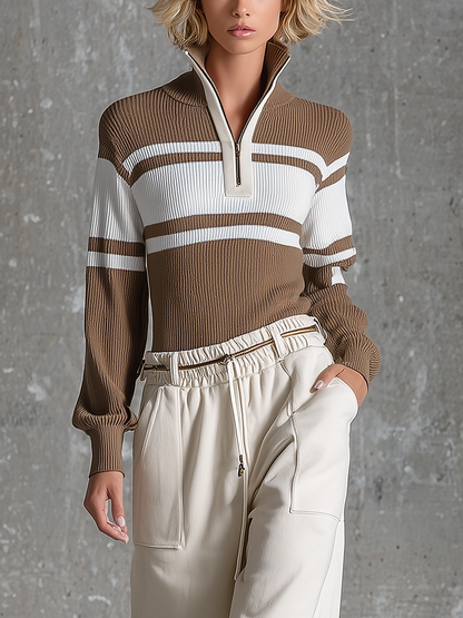 Selvaggia — Top in maglia a coste a righe