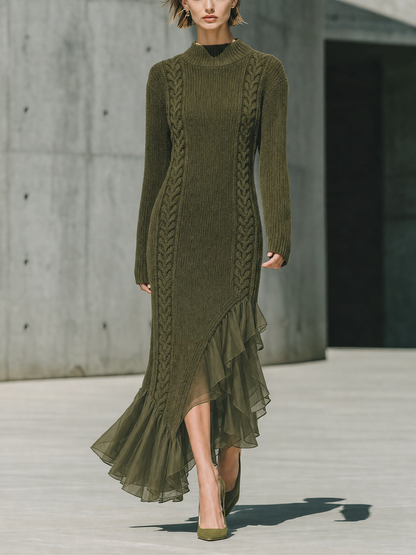 Leda — Abito in maglia con collo alto