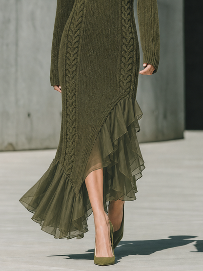 Leda — Abito in maglia con collo alto