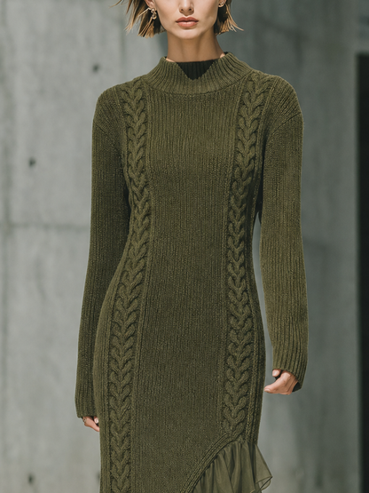 Leda — Abito in maglia con collo alto