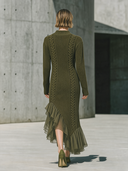 Leda — Abito in maglia con collo alto