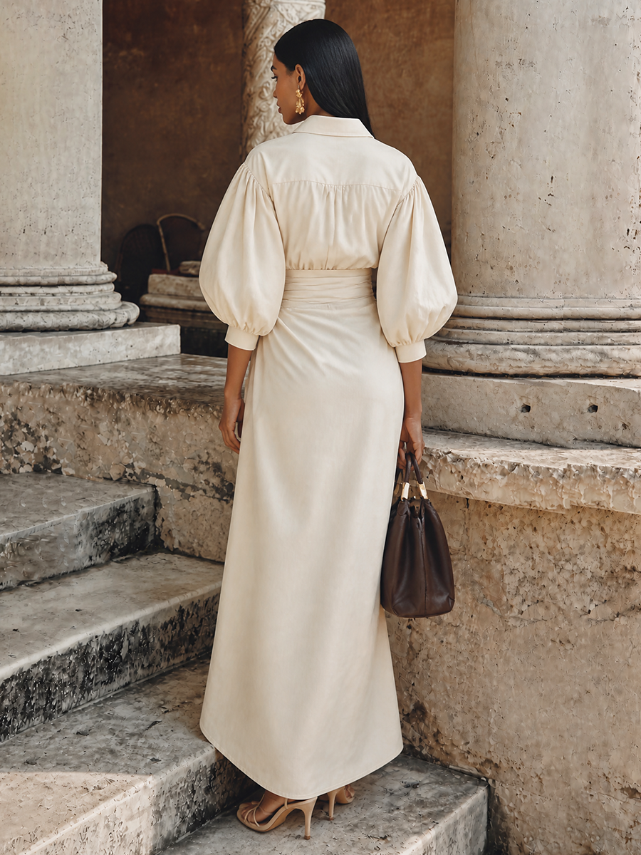 Lavinia — Completo due pezzi in cotone con gonna