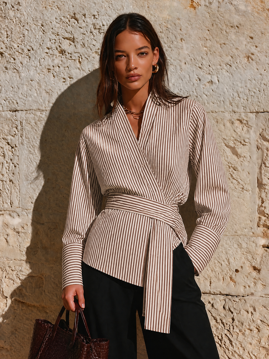 Tullia — Blusa in cotone a righe