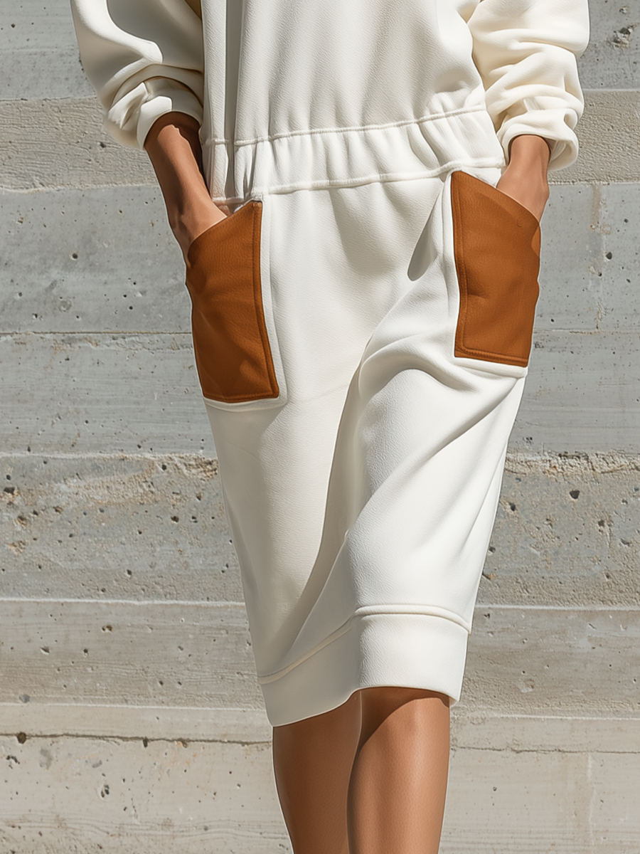 Leontina — Abito camicia in maglia con scollo a V