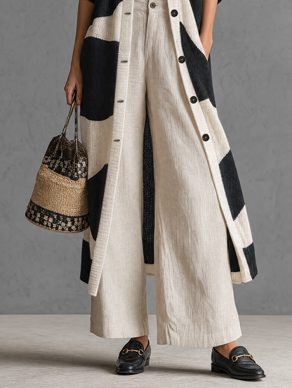 Amedea — Cardigan color block in jacquard