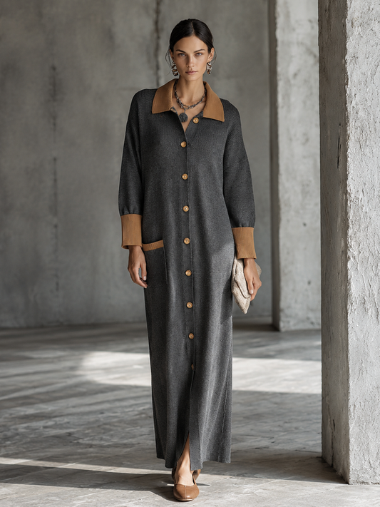 Letizia Maria — Abito in maglia grigio