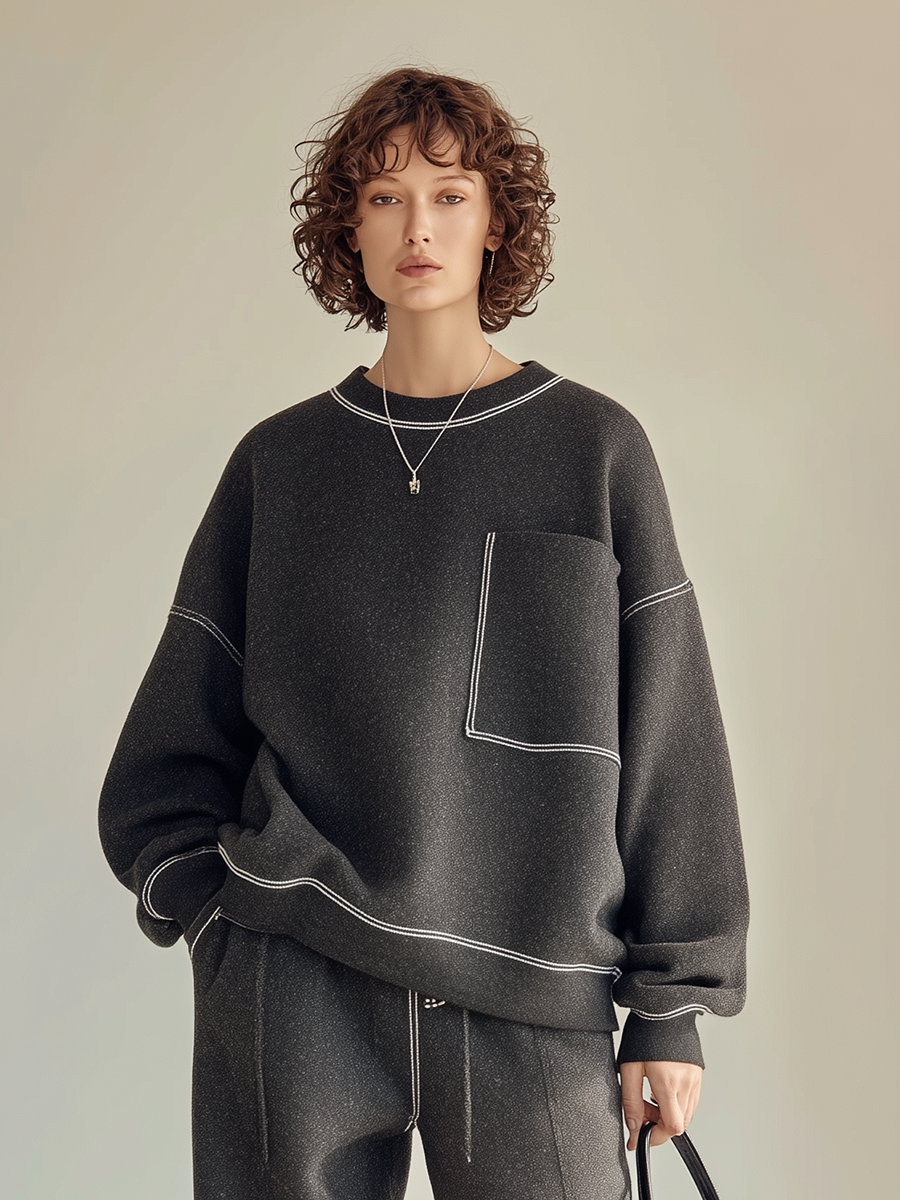 Ludovica — Completo loungewear in felpa di cotone