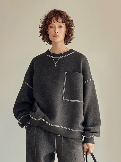 Ludovica — Completo loungewear in felpa di cotone