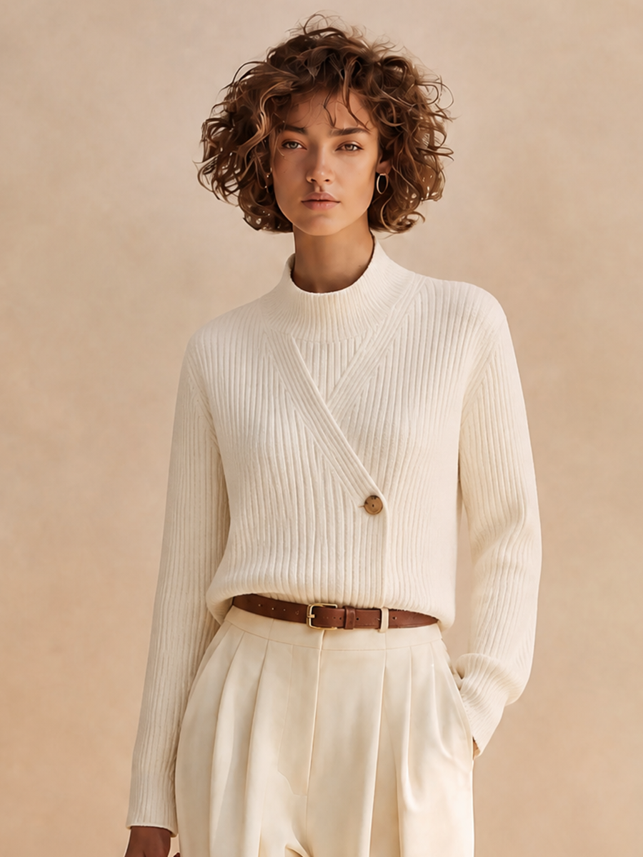 Nina — Completo due pezzi in maglia a coste geometrico