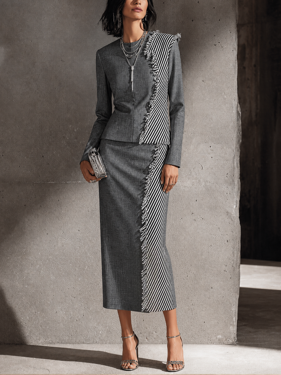 Luisa — Abito midi a righe